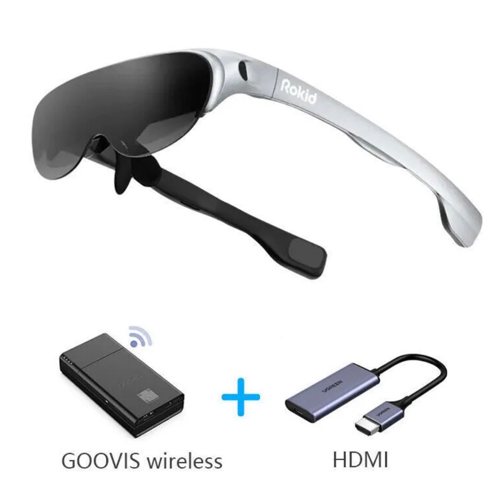Rokid Air Portable AR Smart Glasses 120" Screen with 1080P OLED Dual Display NEW